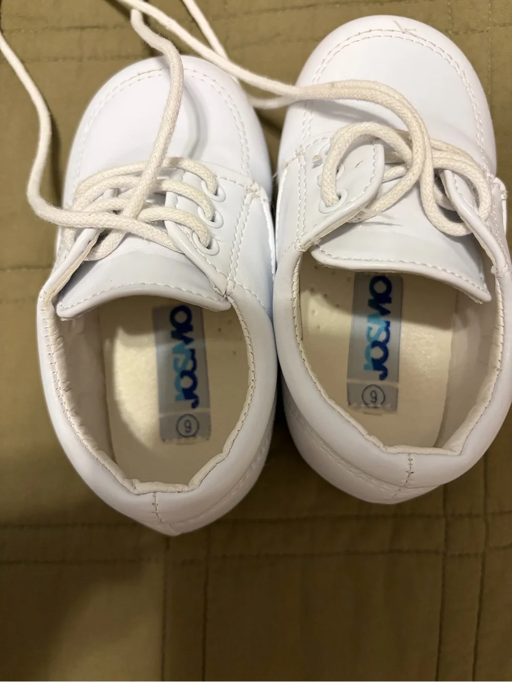 Toddler White Leather Lace-Up Dress Shoes